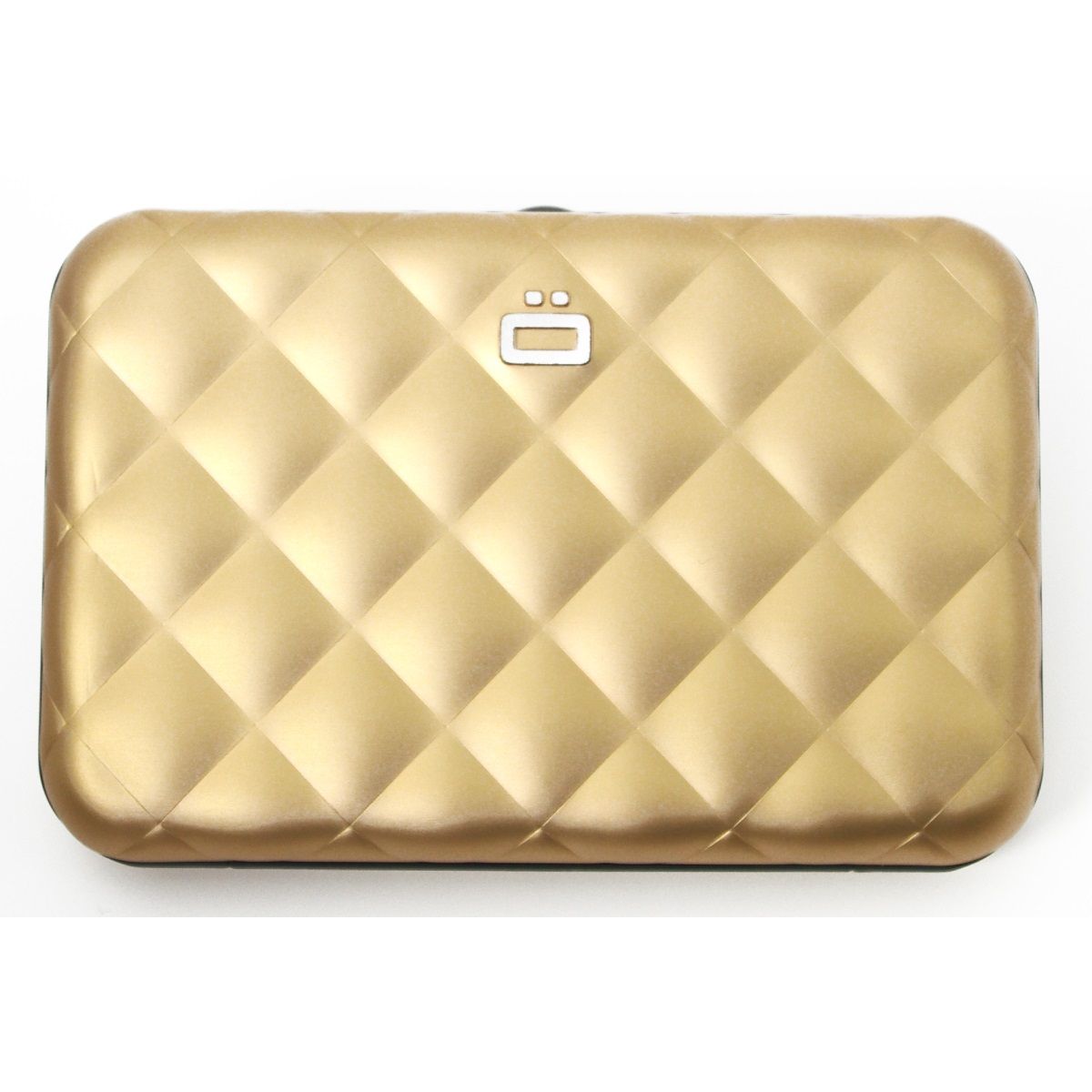 OGON Aluminum Wallet Quilted Button - Gold